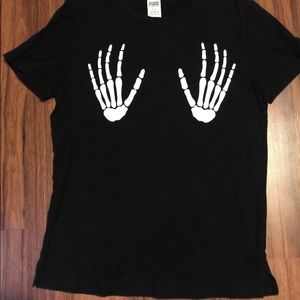 PINK Victoria's Secret Tops - Pink Halloween shirt medium size , gentle used PINK Victoria's Secret Tops - Pink Halloween shirt medium size , gentle used